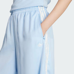 Women's adidas adidas Originals Satin Wide Leg Pants Ruffle 3-Stripes