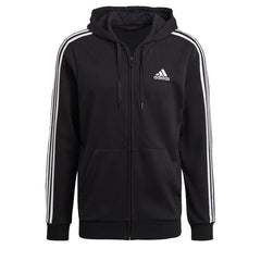 Men's adidas Essentials French Terry 3-Stripes Full-Zip Hoodie