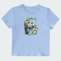Kids' adidas Two-Piece Short Sleeve Graphic Cotton Tee and 3-Stripes Shorts Set