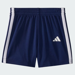 Kids' adidas Two-Piece Short Sleeve Graphic Cotton Tee and 3-Stripes Shorts Set