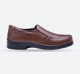 Mens Wide Fit Camelot Slip On Shoes- Tan