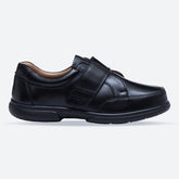 Mens Wide Fit Phoenix Velcro Shoes- Black
