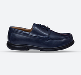 Mens Wide Fit Dean Shoes Navy Boat Shoes
