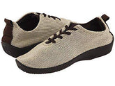 Women's LS Beige Vegan Knit Lace-Up