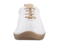 Women's LS White Vegan Knit Lace-Up