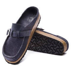 Women's Buckley Navy Suede Leather Clogs