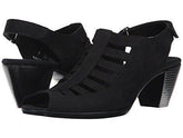 Women's Abby Black Nubuck Slingback Sandal