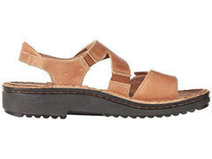 Women's Enid Latte Brown Leather Sandal
