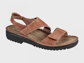 Women's Enid Latte Brown Leather Sandal