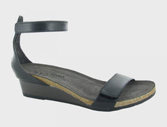 Women's Mermaid Black Raven Leather Sandal
