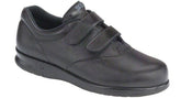 Women's Me Too Black Double Strap Hook and Loop Shoe