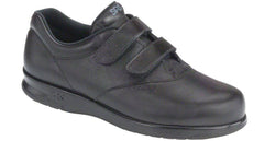 Women's Me Too Black Double Strap Hook and Loop Shoe