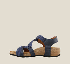 Trulie Navy Adjustable Sandal