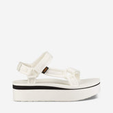 Women's Flatform Universal Mesh Print Bright White Sandal