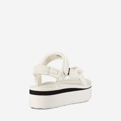 Women's Flatform Universal Mesh Print Bright White Sandal