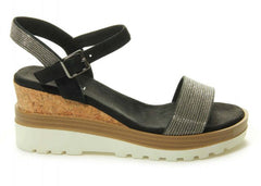 Women's Cedra Black Suede w/ Gunmetal Chain
