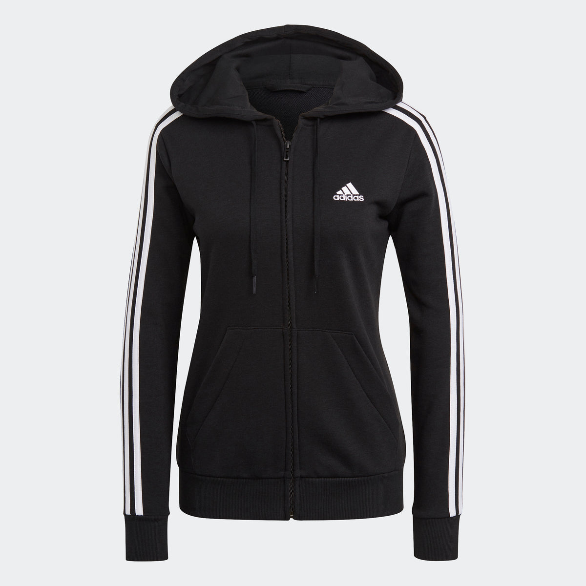 Women's adidas Essentials French Terry 3-Stripes Full-Zip Hoodie