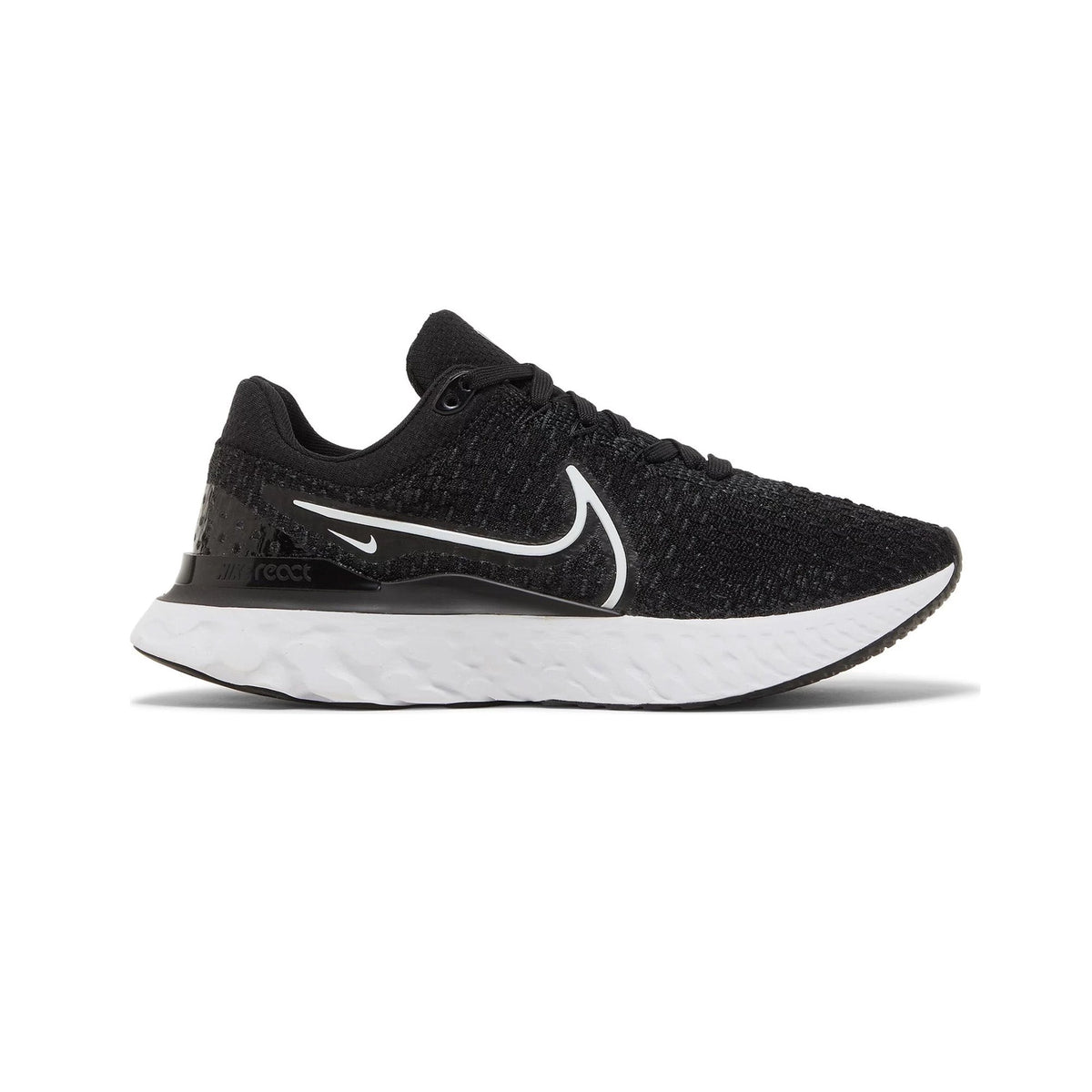 Nike React Infinity Run Flyknit 3 Black White Womens