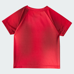 Kids' adidas Two-Piece Short Sleeve Raglan Printed Tee and Shorts Set