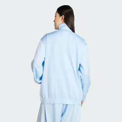 Women's adidas adidas Originals Satin Ruffle 3-Stripes Firebird Track Jacket