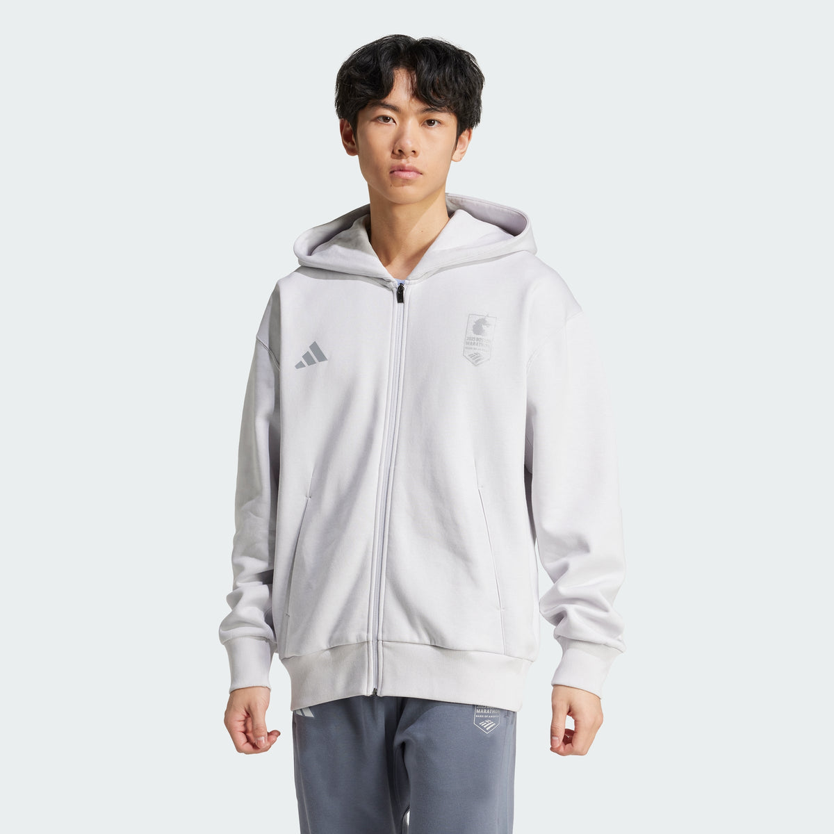 Men's adidas Boston Marathon 2025 Full Zip Hoodie