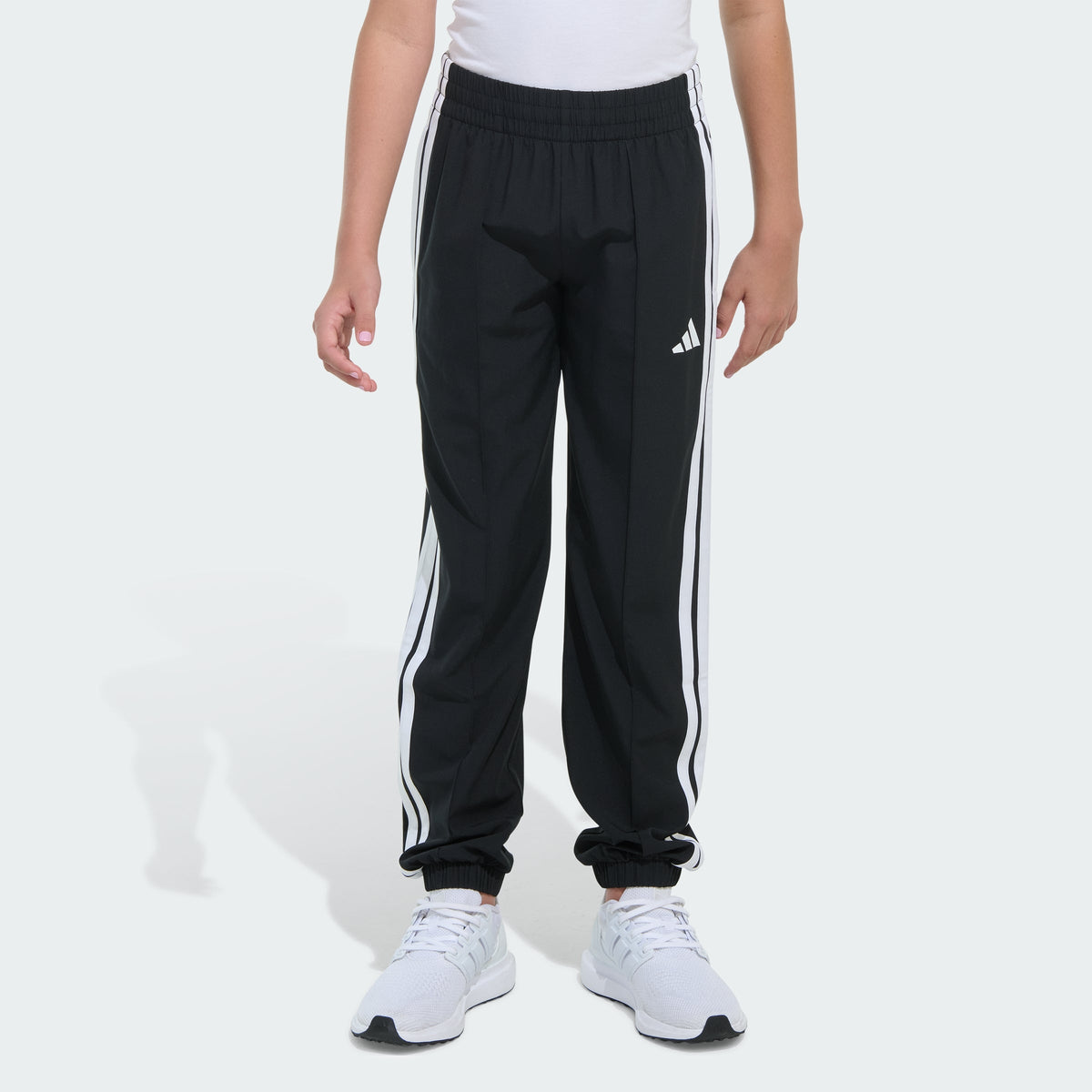 Kids' adidas Elastic Waistband Woven 3-Stripes Jogger Pants