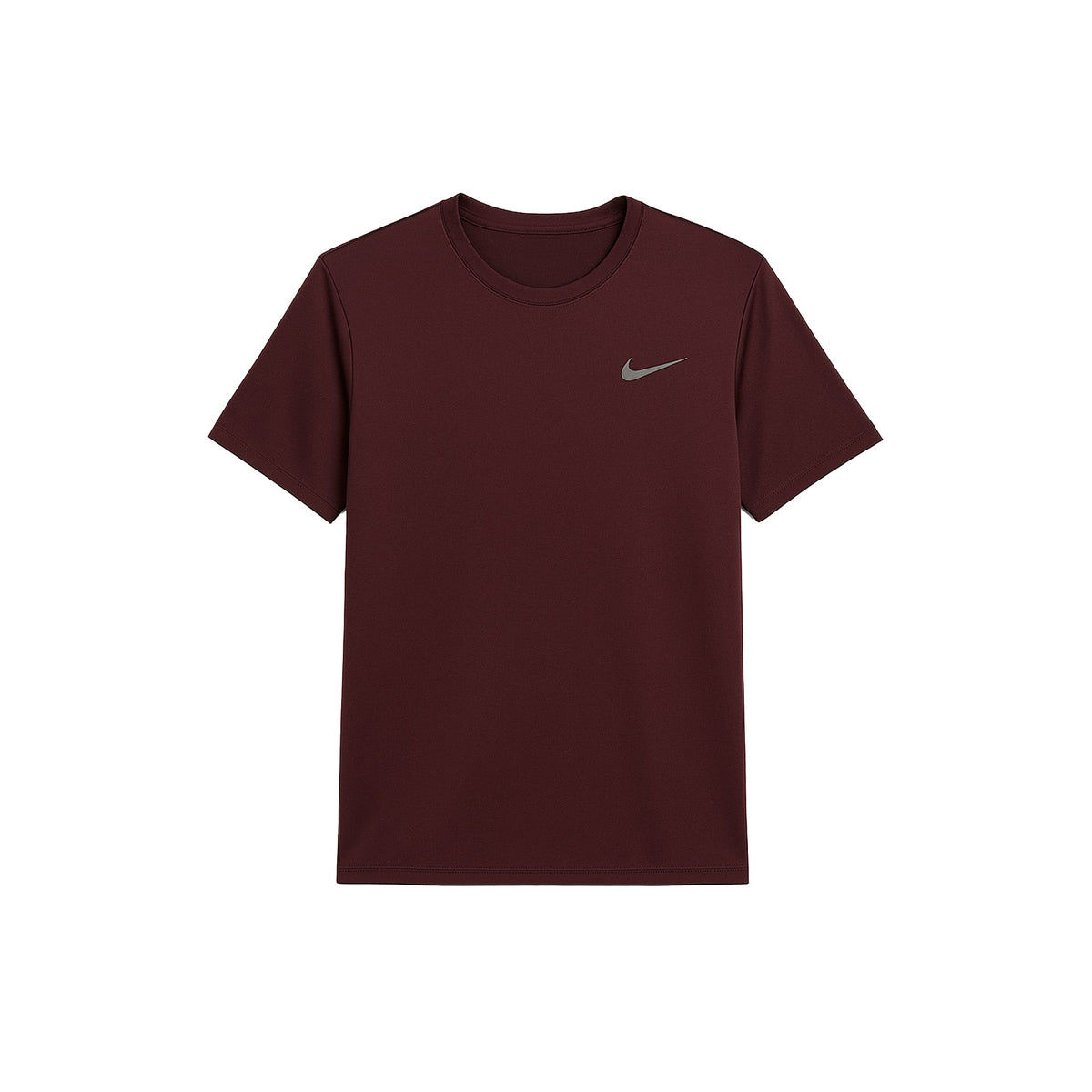 Nike Rise 365 Dri Fit Short Sleeve Running Top Burgundy Crush