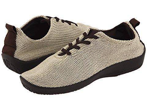 Women's LS Beige Vegan Knit Lace-Up