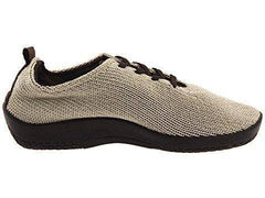 Women's LS Beige Vegan Knit Lace-Up