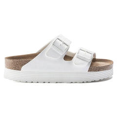 Women's Arizona Grooved Platform Vegan Birko-Flor White