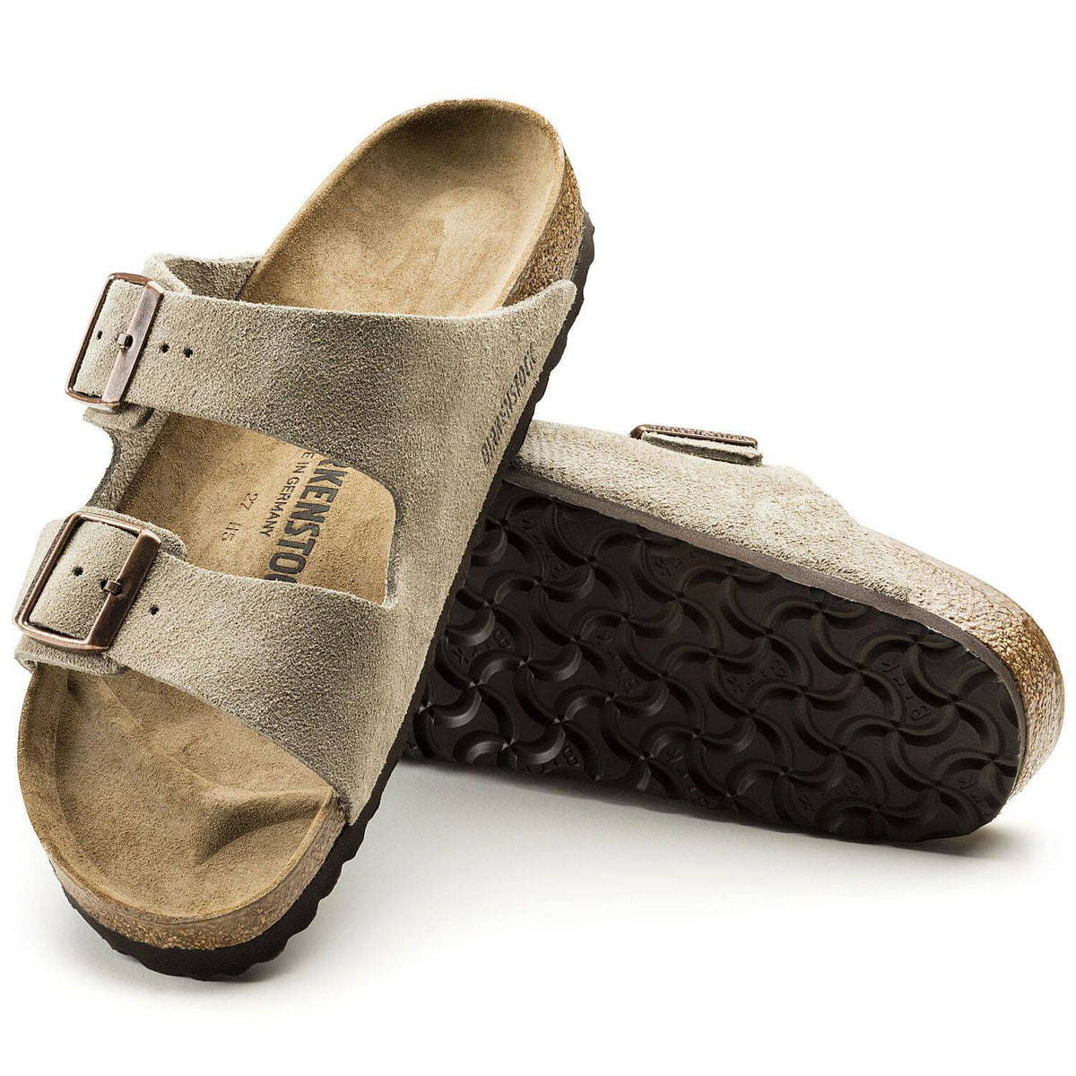 Arizona Taupe Suede Sandal Hard Footbed 0051461/0051463