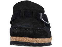 Women's Buckley Black Suede Leather Clogs