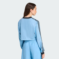 Women's adidas Adicolor Soccer Jacquard Crop Long-Sleeve Top