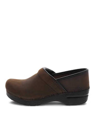 Unisex Professional Antique Brown Black Oiled Leather Clog