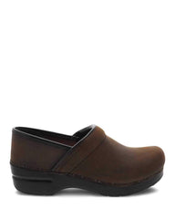 Unisex Professional Antique Brown Black Oiled Leather Clog