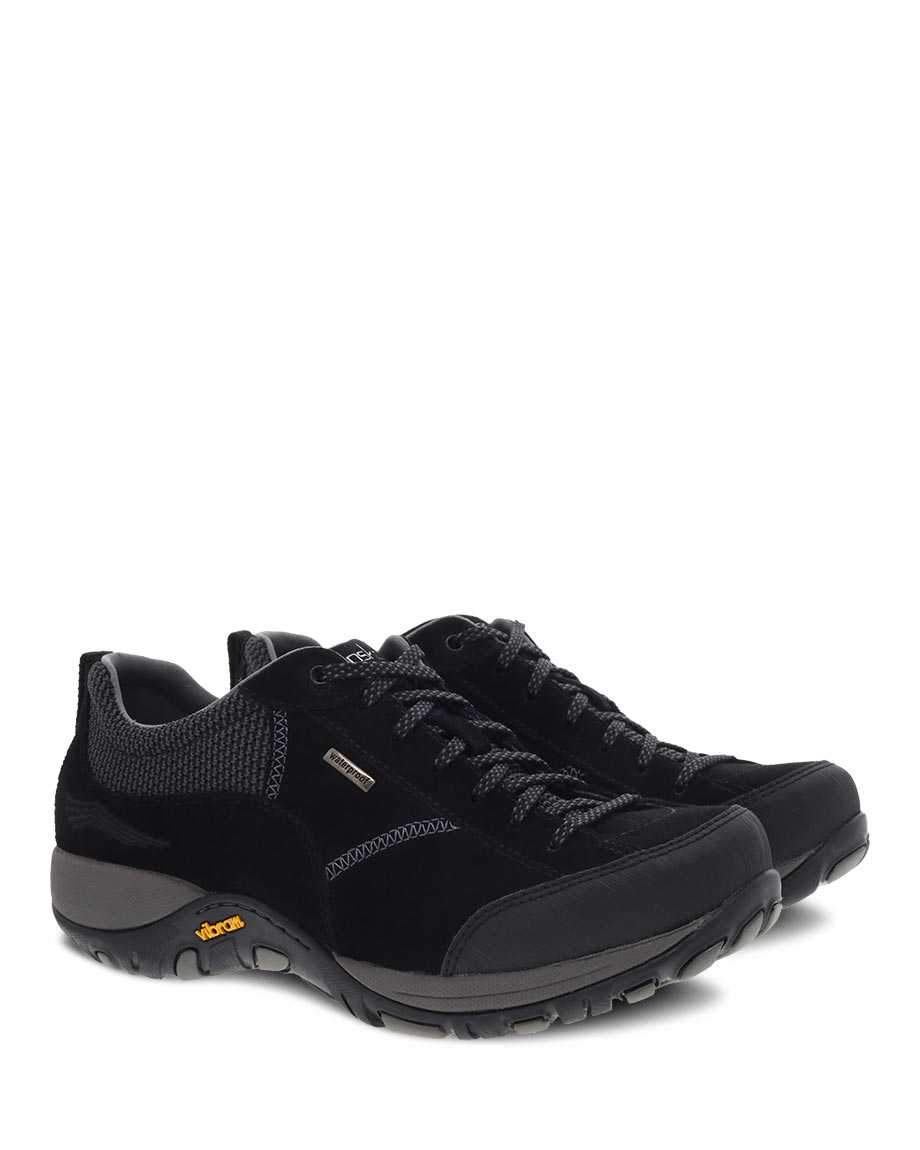 Women's Paisley Black Suede Waterproof Sneaker