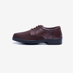 Mens Wide Fit Ryan Lace Up Shoes- Brown
