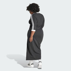 Women's adidas Adicolor Classics 3-Stripes V-Neck Maxi Dress (Plus Size)