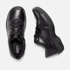 Women's PTC Black Lace Up Work Shoe