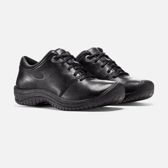 Women's PTC Black Lace Up Work Shoe