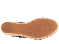 Ease Women's Austin Braid Black Full Grain Wedge Sandal