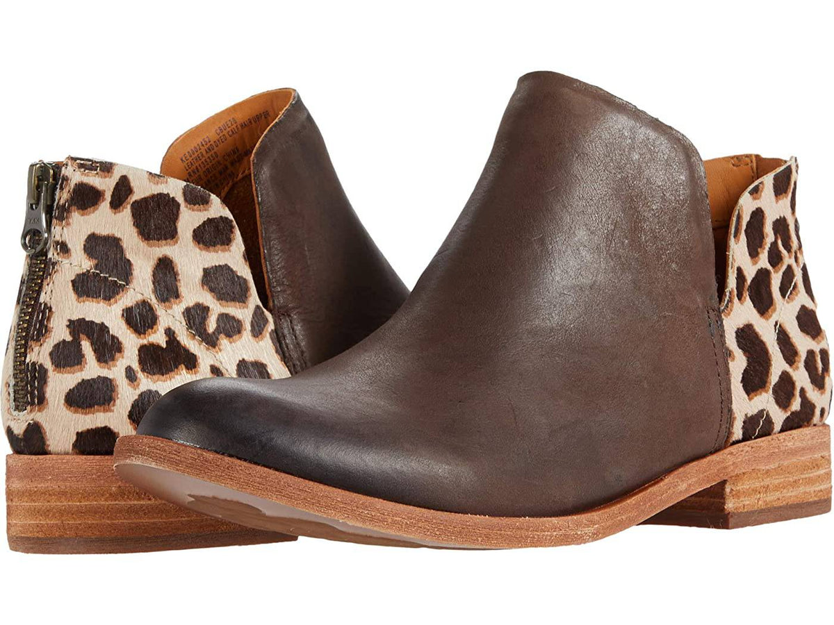 Ease Women's Renny Dark Brown Leopard Booties