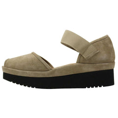 des Pieds Women's Amadour Taupe Suede Platform Sandal