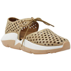 des Pieds Women's Himar Cognac Kid Suede Sneaker