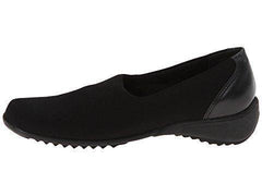Women's Traveler Black Stretch Fabric Slip On