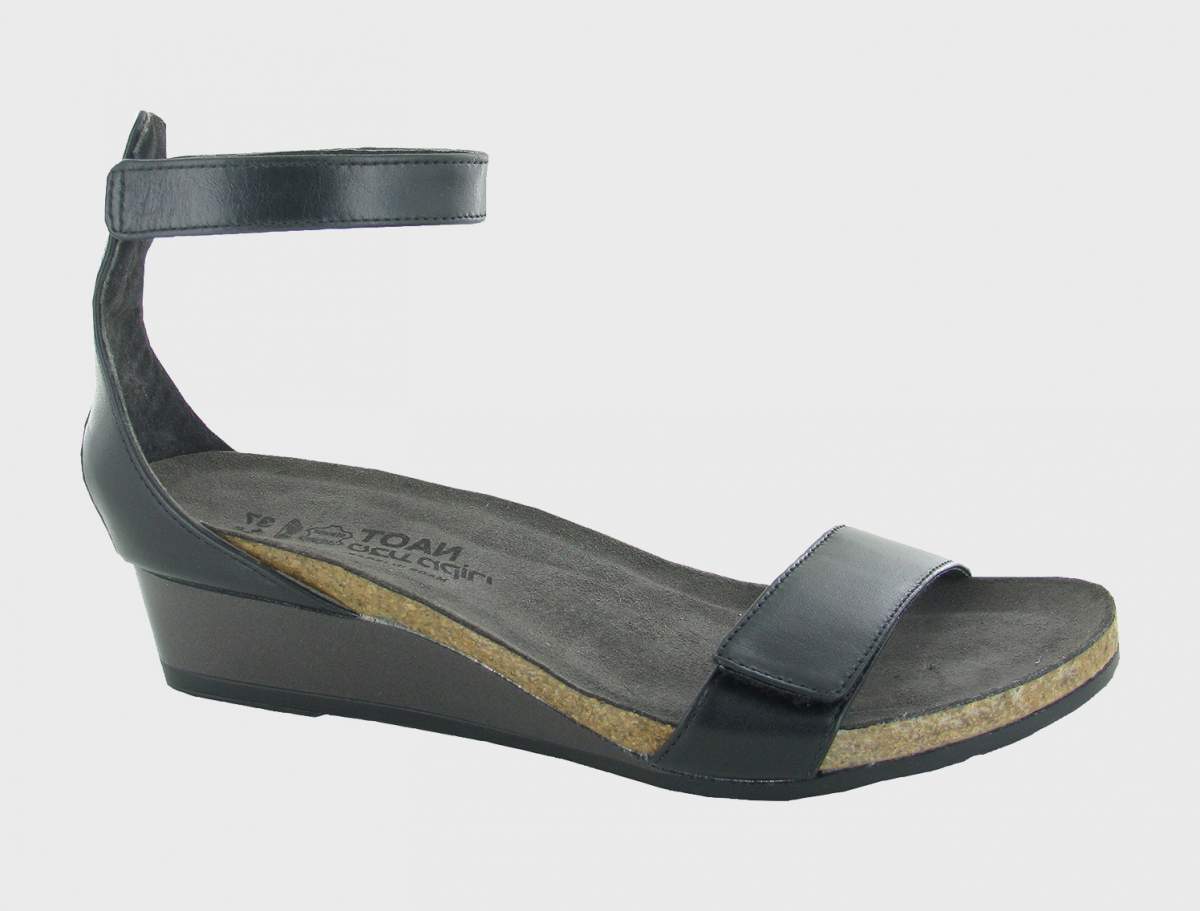 Women's Mermaid Black Raven Leather Sandal