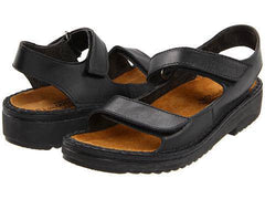 Karenna Black Matte Leather Sandal