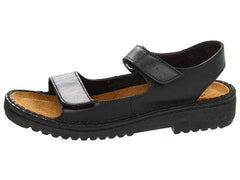 Karenna Black Matte Leather Sandal