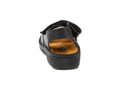 Karenna Black Matte Leather Sandal
