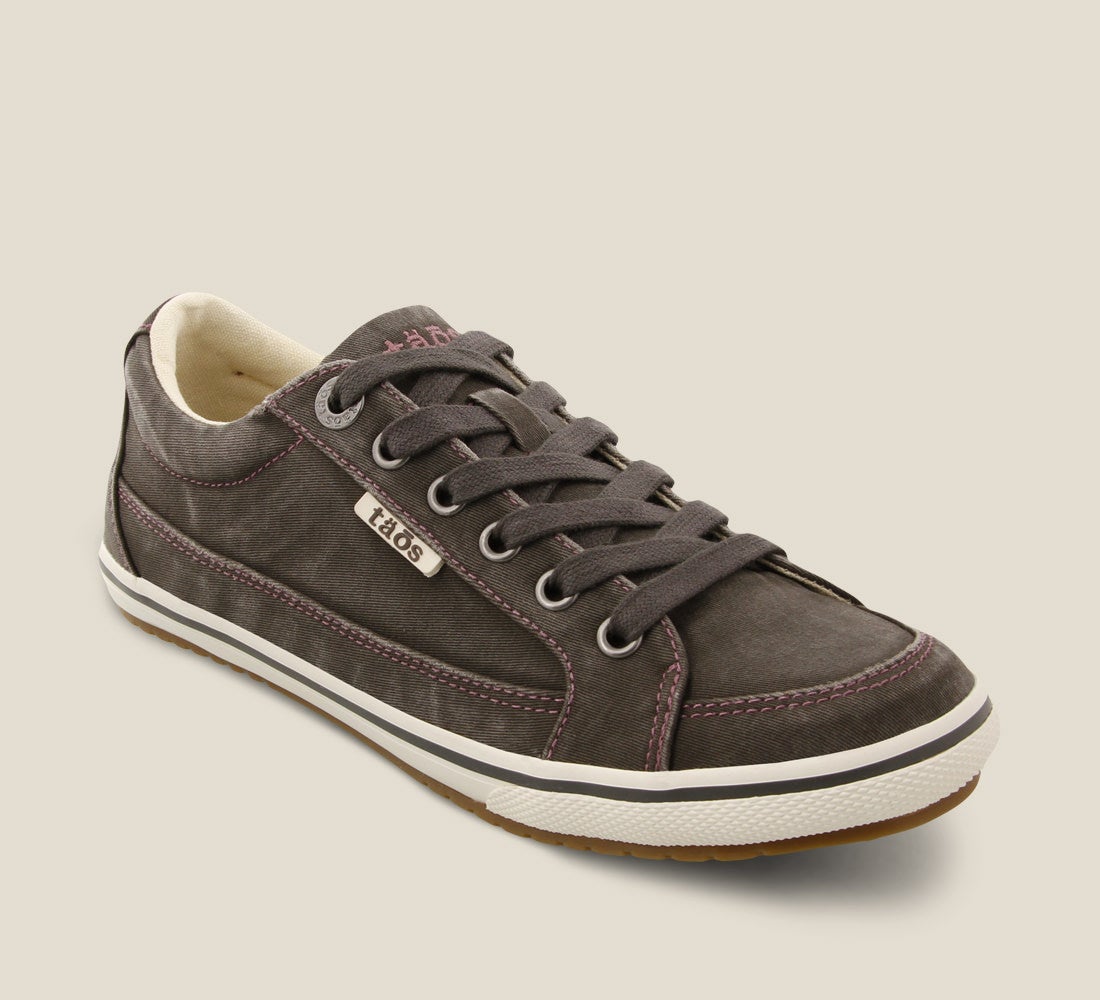 Womens Moc Star Graphite Distressed Sneaker